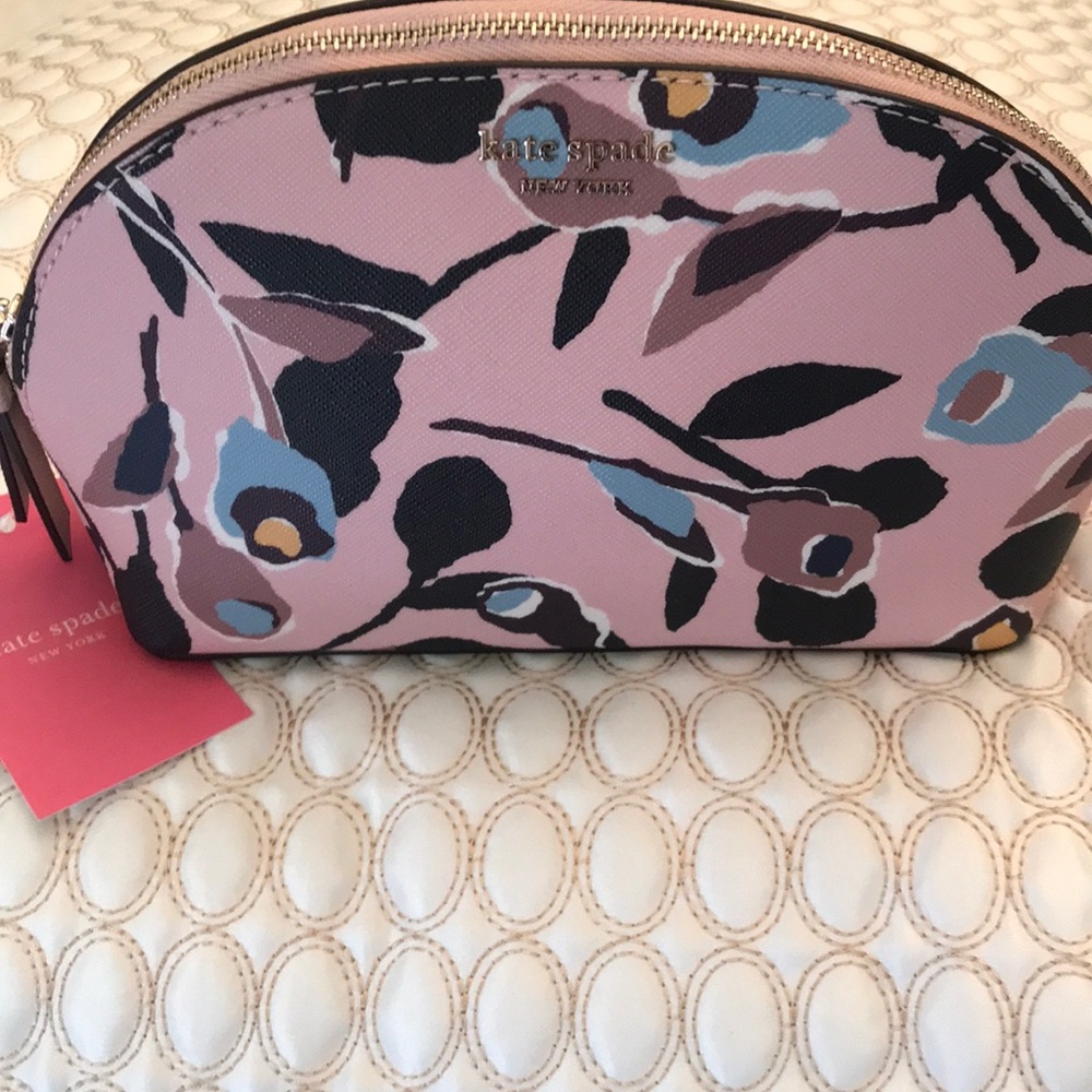 Kate Spade♠️Cameron Paper Rose Cosmetic bag NWT